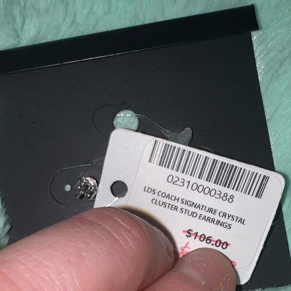 Coach Crystal Cluster Stud Earrings - Picture 2 of 3